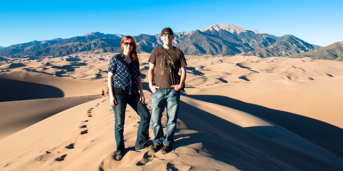 My brother and I at the Great Sand Dunes, Colorado